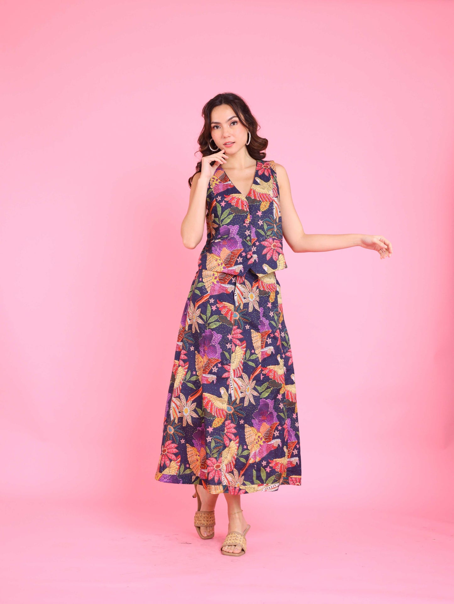 Print Series: Avian Dreams - Sophia A-Line Maxi Skirt