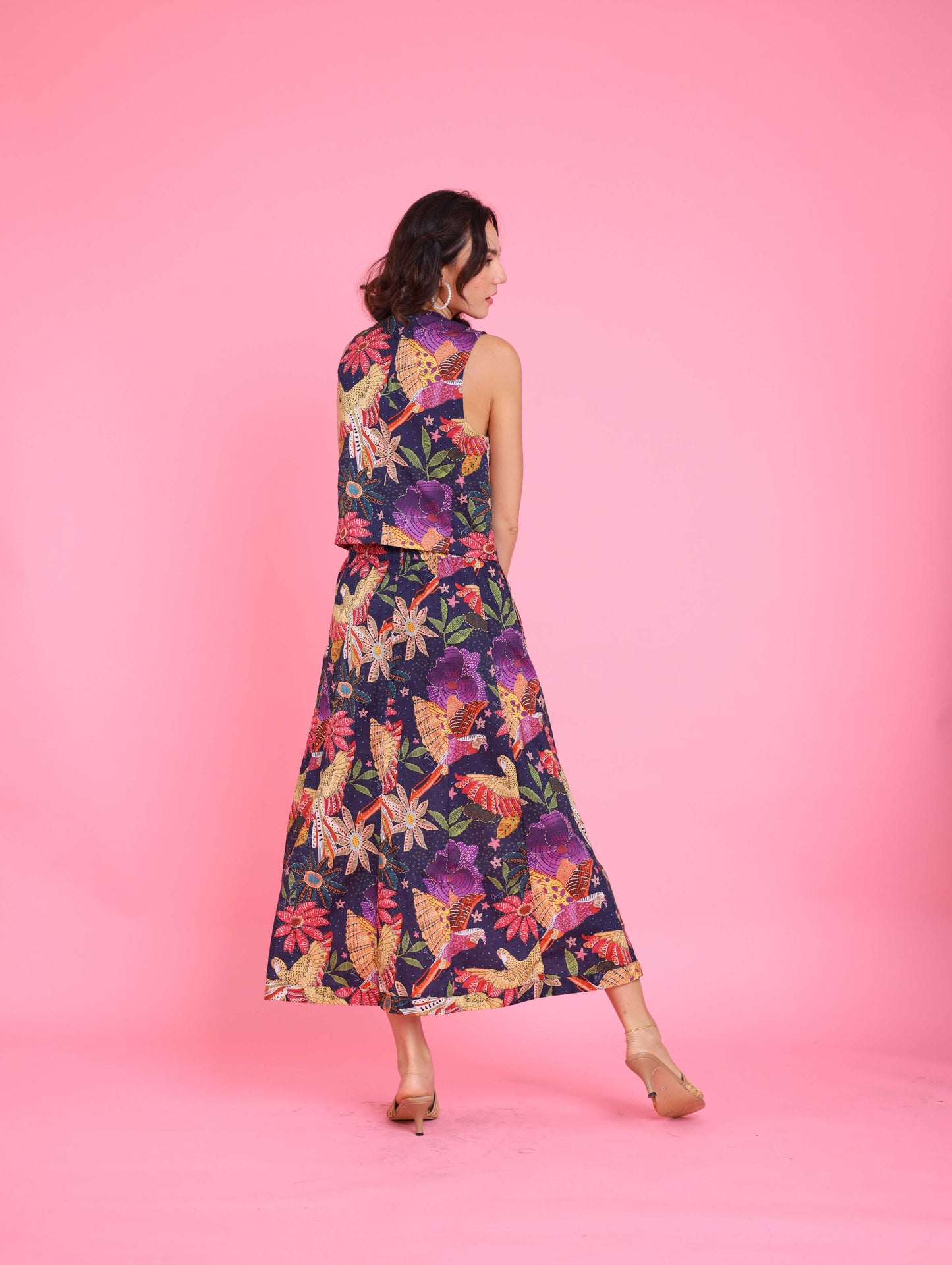 Print Series: Avian Dreams - Sophia A-Line Maxi Skirt