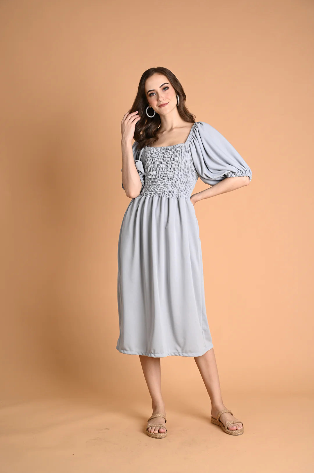 Casual: Ivory Midi Dress