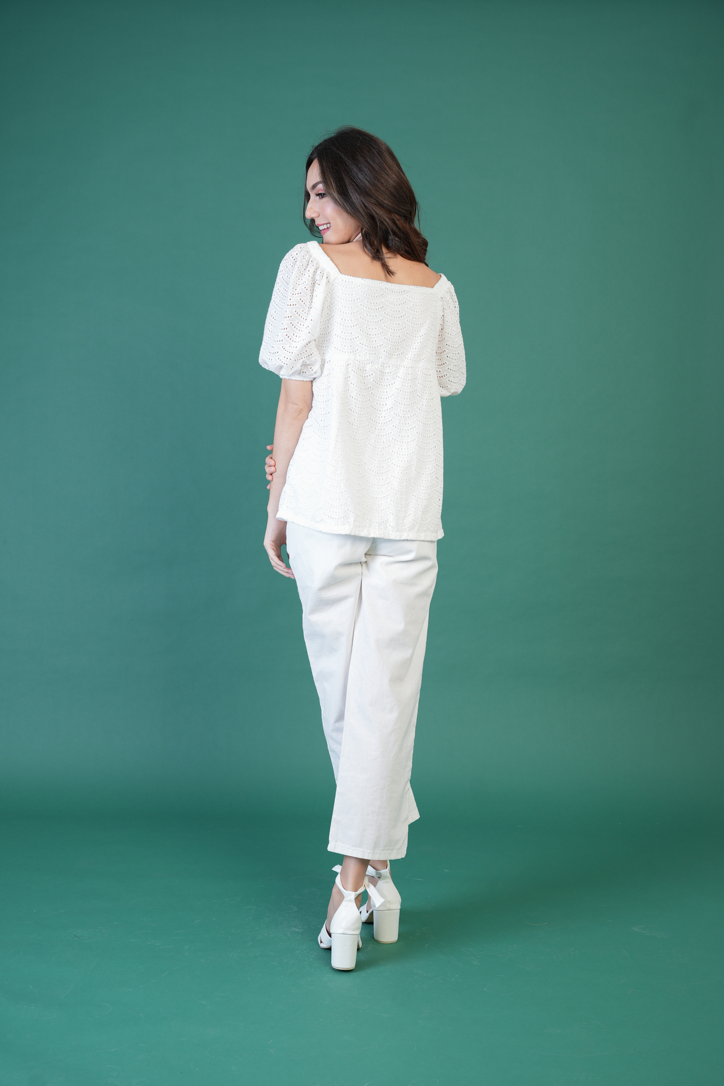 Whites Collection: Adore Premium Eyelet Top