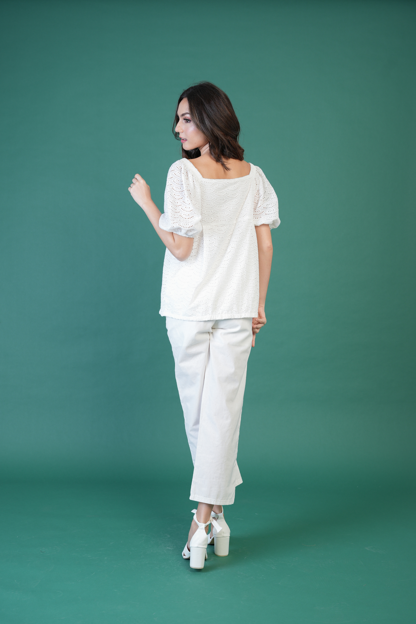 Whites Collection: Adore Premium Eyelet Top