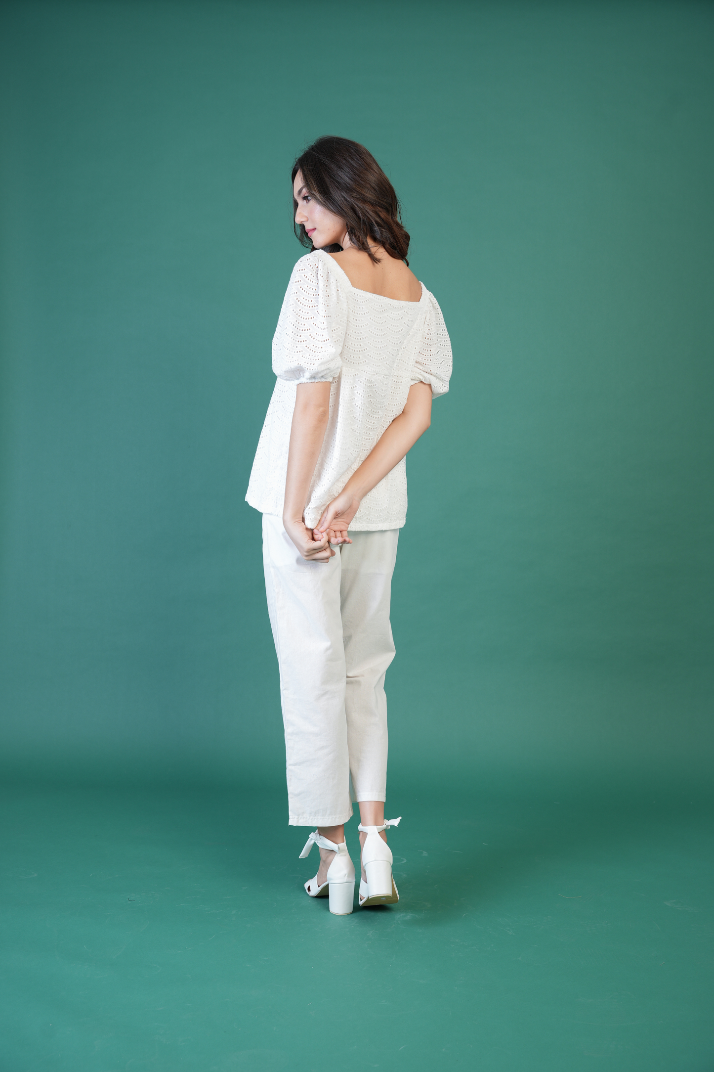 Anastasia Straight Leg Garterized Pants