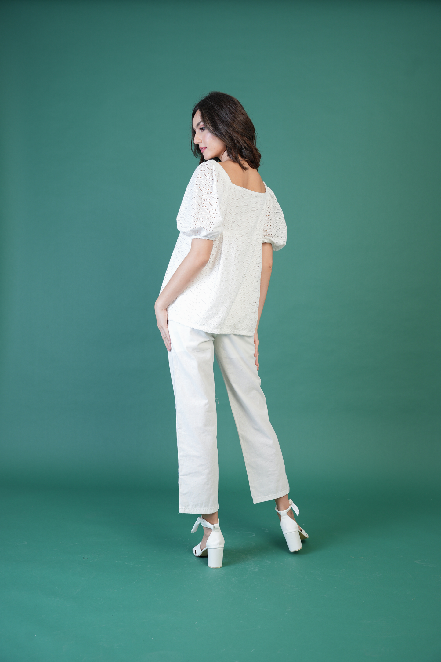 Anastasia Straight Leg Garterized Pants