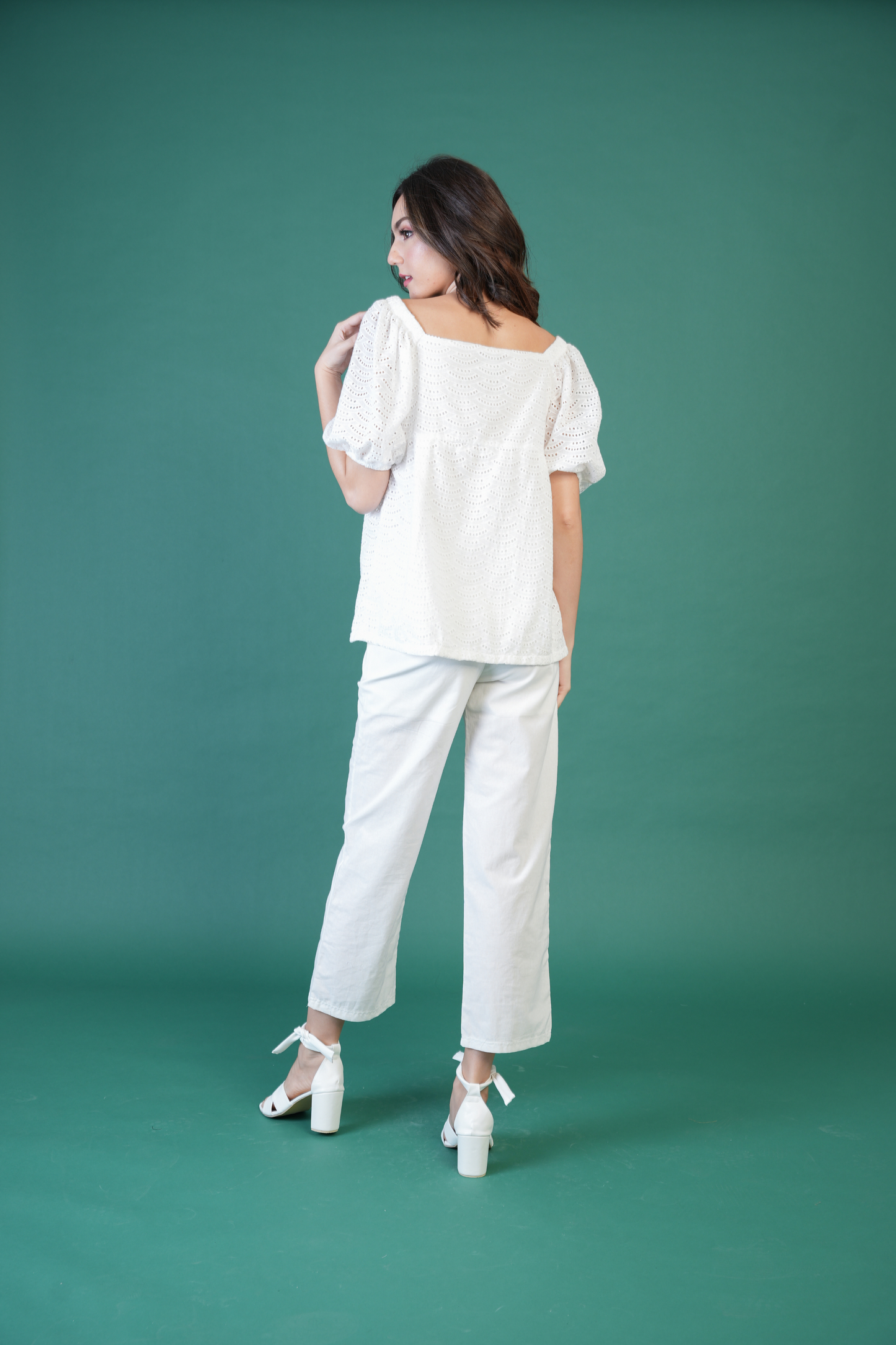 Anastasia Straight Leg Garterized Pants