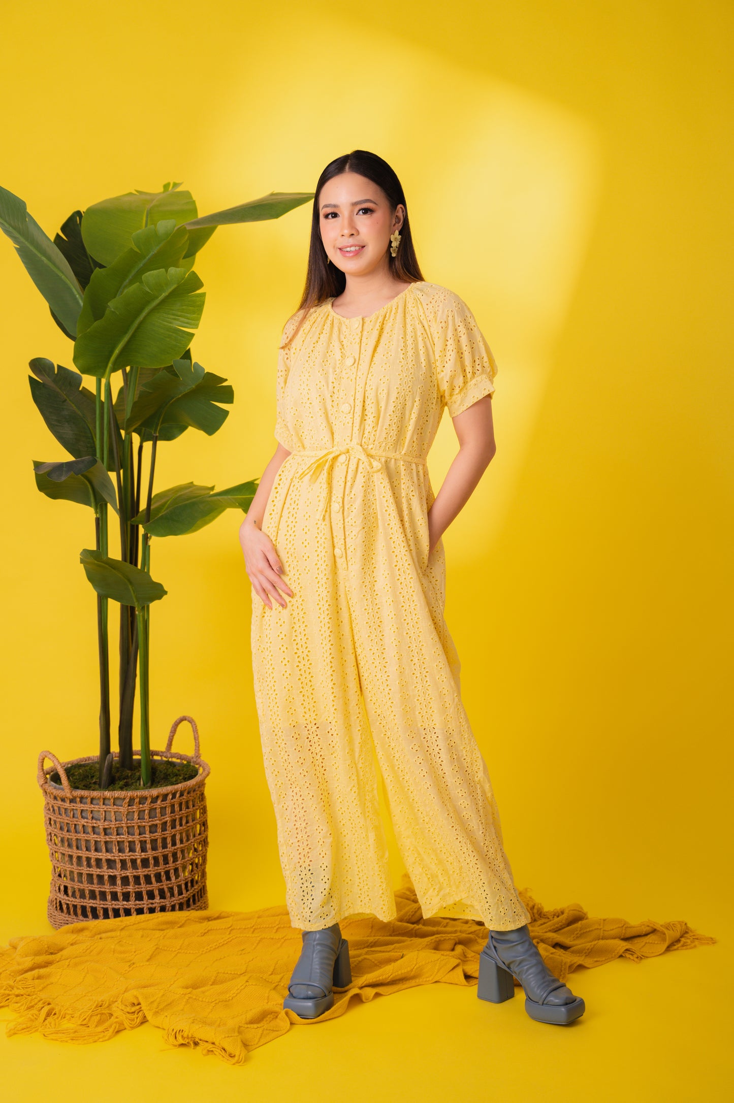 Eyelet 4: Mary Jane Premium Eyelet Jumpsuit