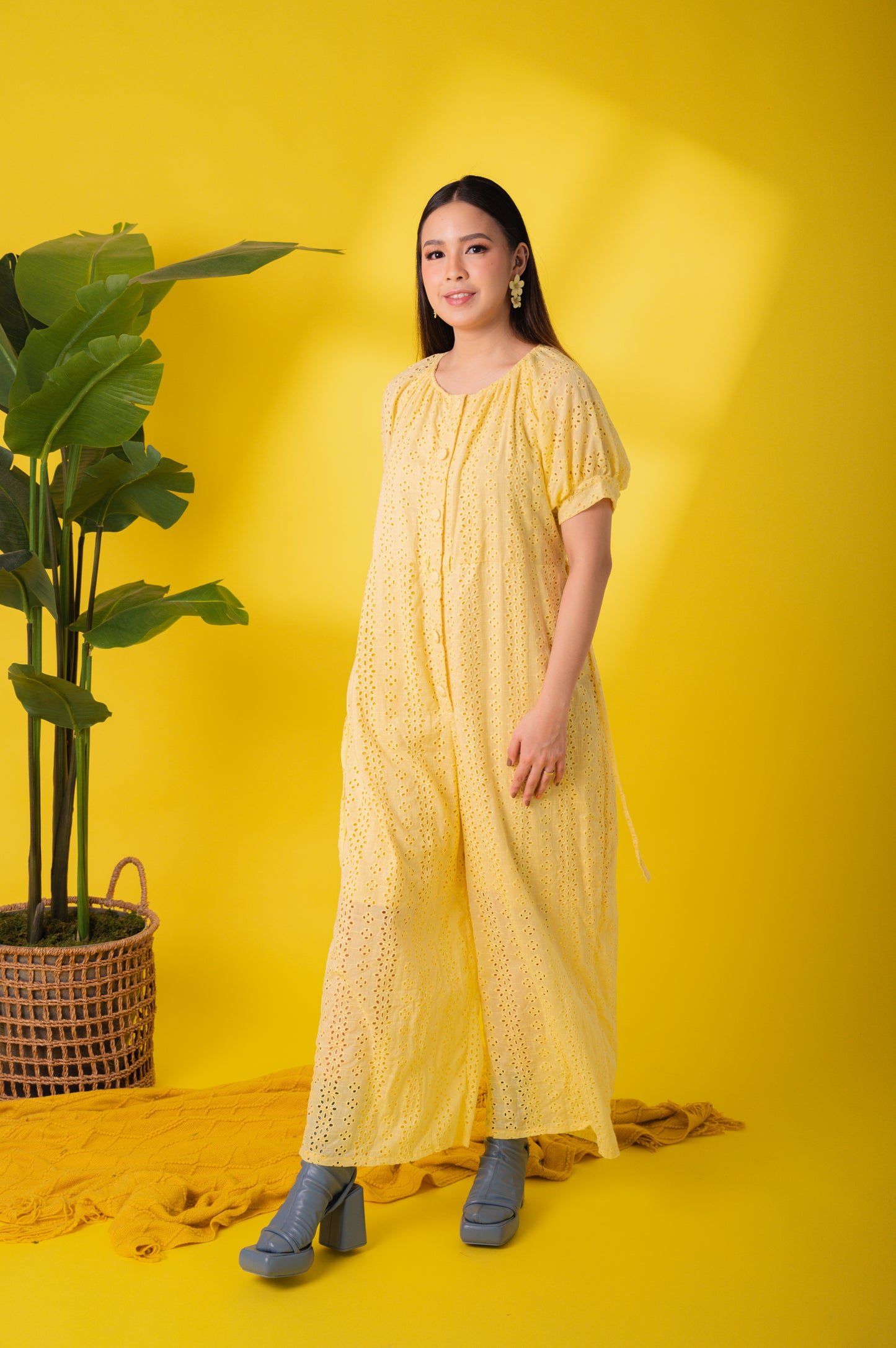 Eyelet 4: Mary Jane Premium Eyelet Jumpsuit