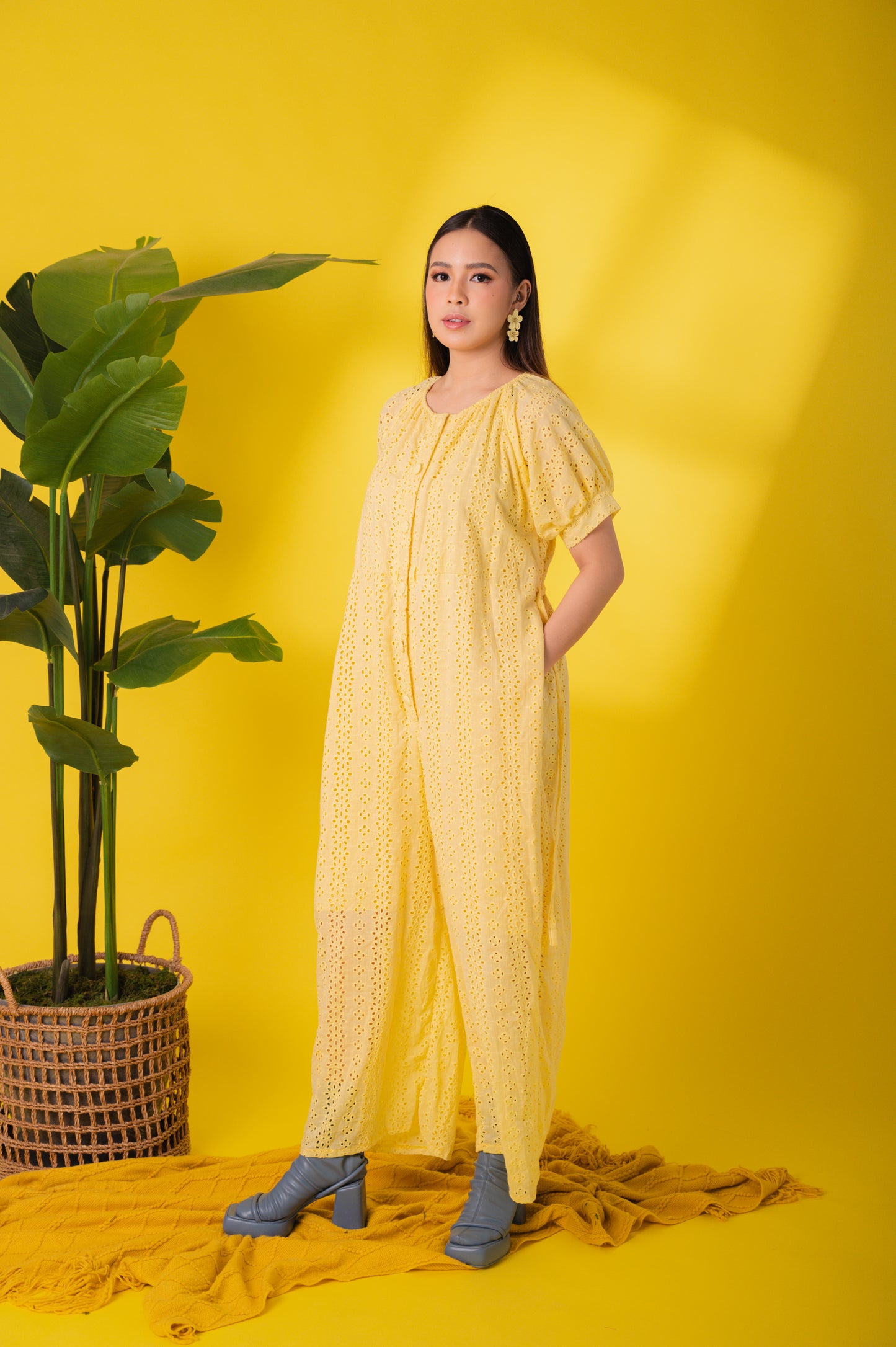 Eyelet 4: Mary Jane Premium Eyelet Jumpsuit