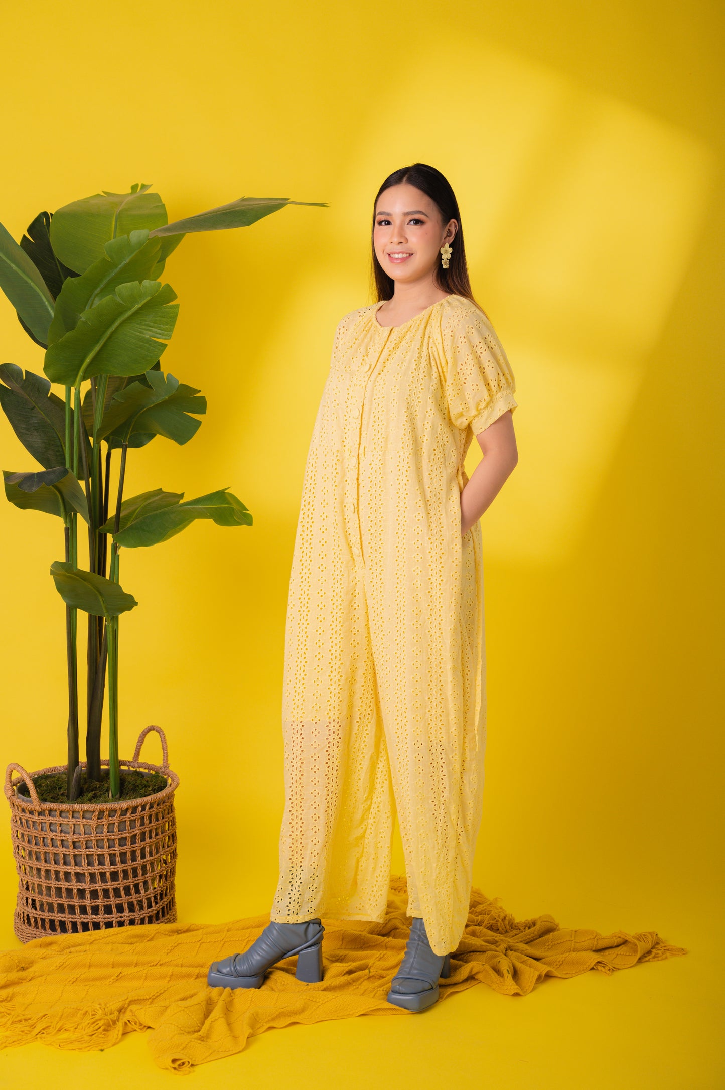 Eyelet 4: Mary Jane Premium Eyelet Jumpsuit