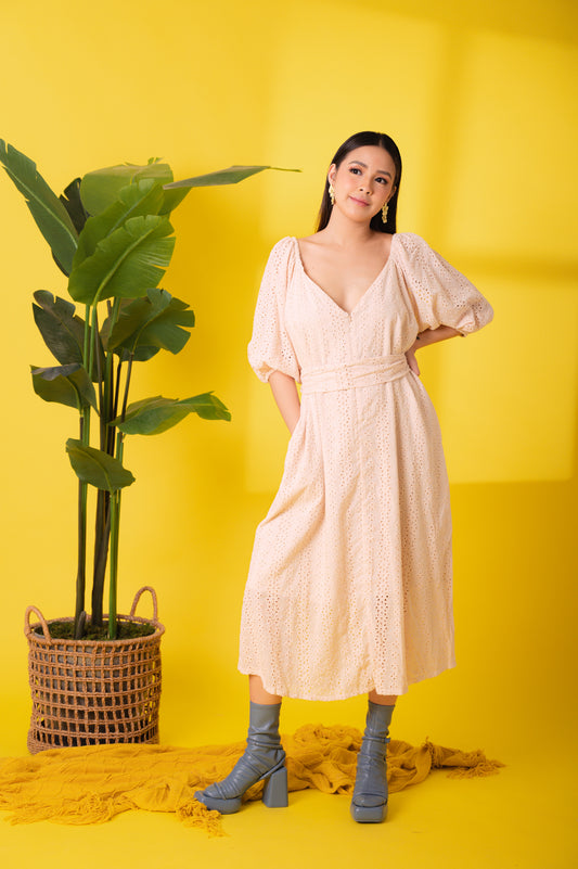 Eyelet 3: Leslie Premium Eyelet Maxi Dress