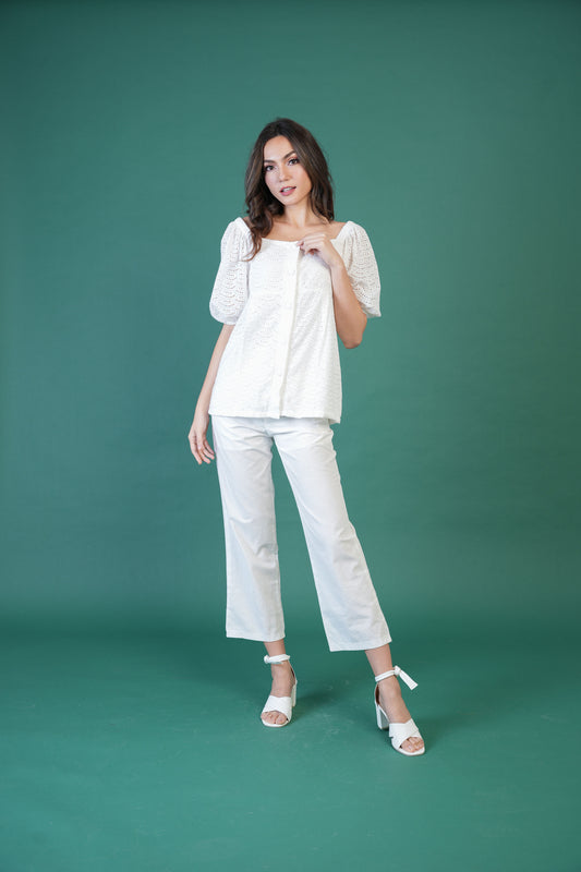Whites Collection: Adore Premium Eyelet Top
